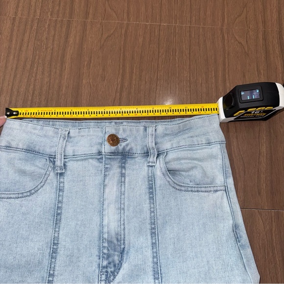 Show Me Your Mumu Jeans 27 Glacier Blue Ashbury Wide Leg Stretch 70s Boho Y2K - Picture 9 of 12